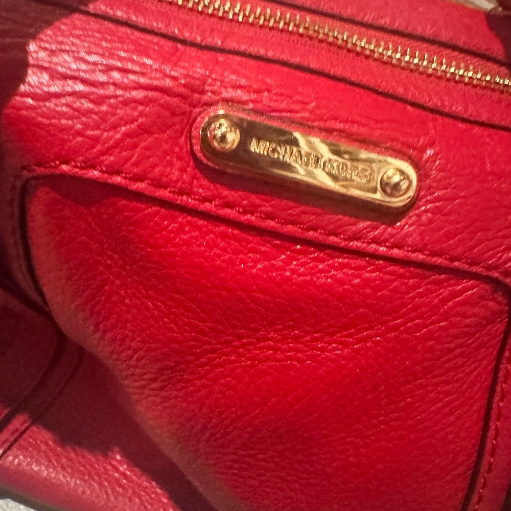 Michael Kors Red Leather Handbag - Picture 4 of 8